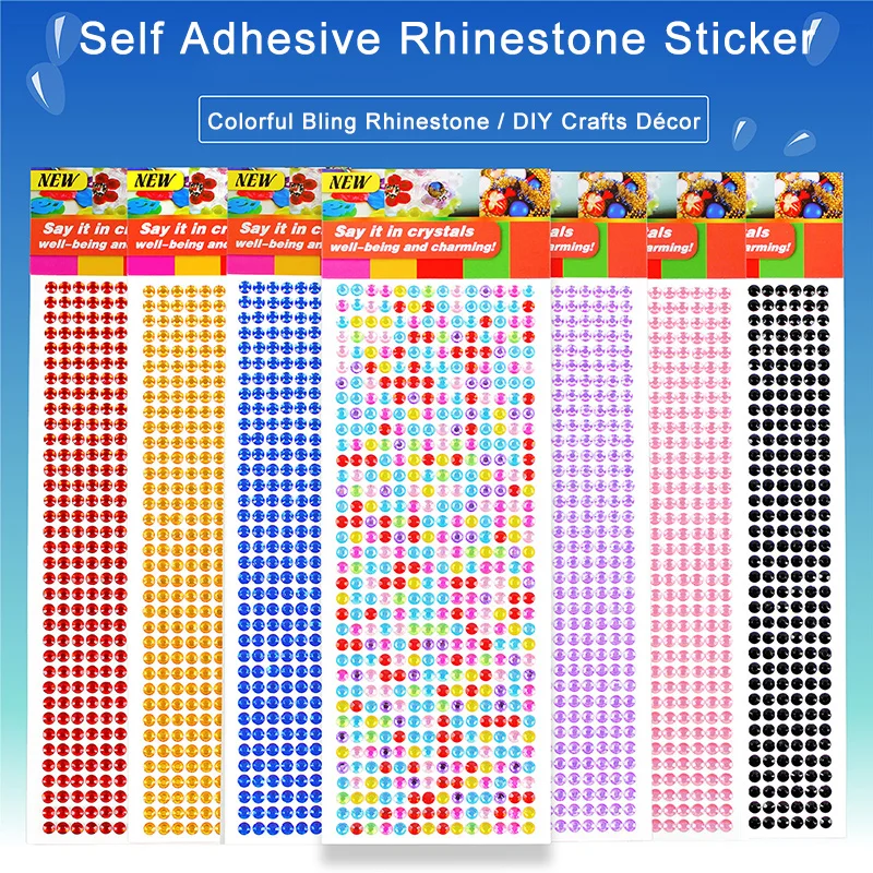 Embellishment Glue Craft - 900/504 Stuks Bling Acryl Strass Sticker