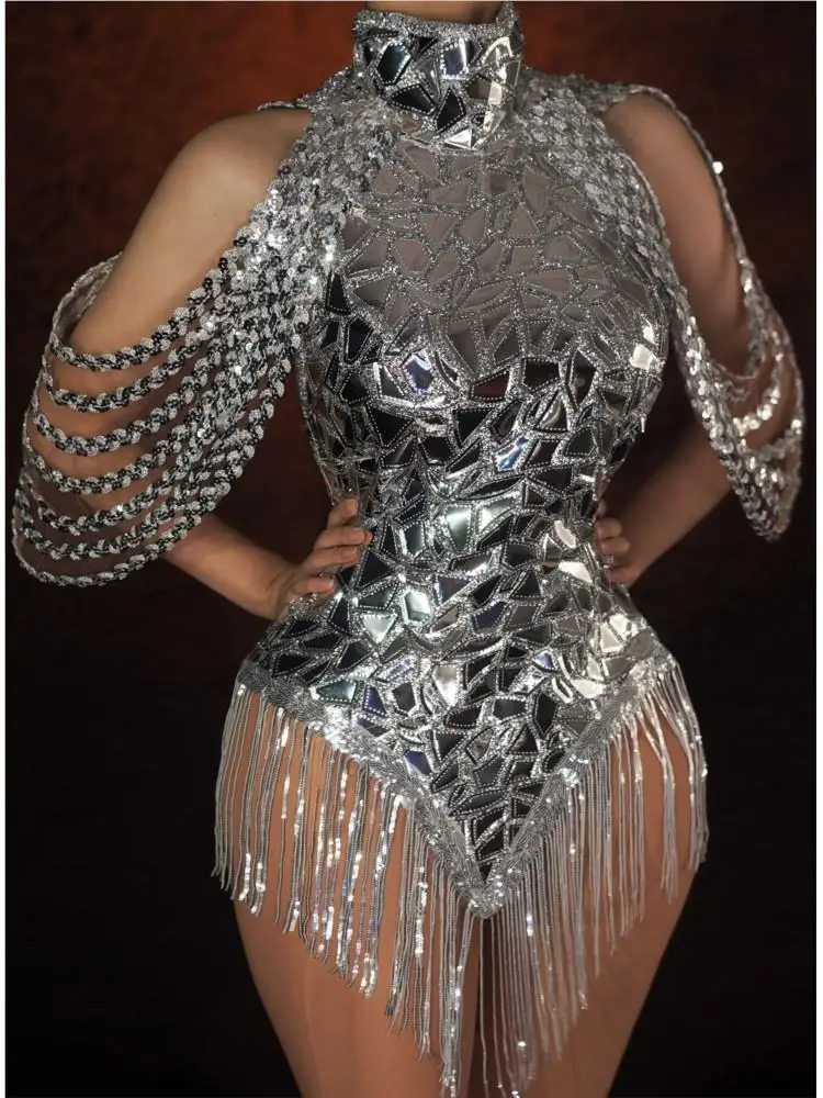 Rhinestone Banding Trim - Strass Sprankelende Zilveren Pailletten Turnpakje Bling