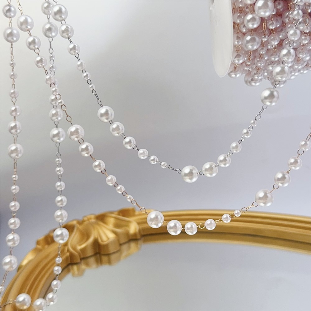 1 meter 3-8 mm faux parel kral - Pearl Trim Chain recensie en prijs