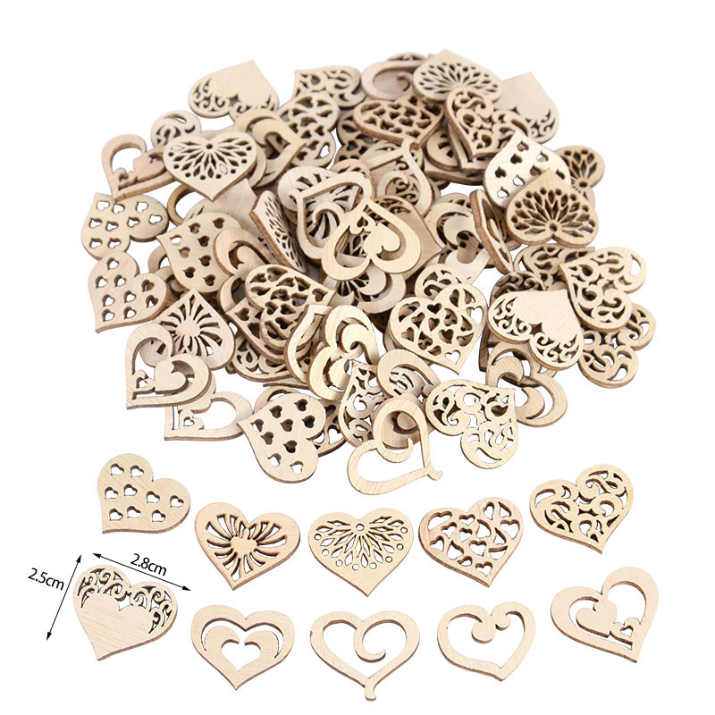 50/100 Stuks Uitgeholde Hart P - Craft Embellishments recensie en prijs
