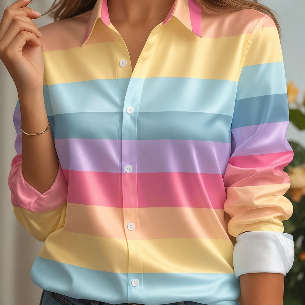 Dames satijnen overhemd met re - Embellish Knit recensie en prijs