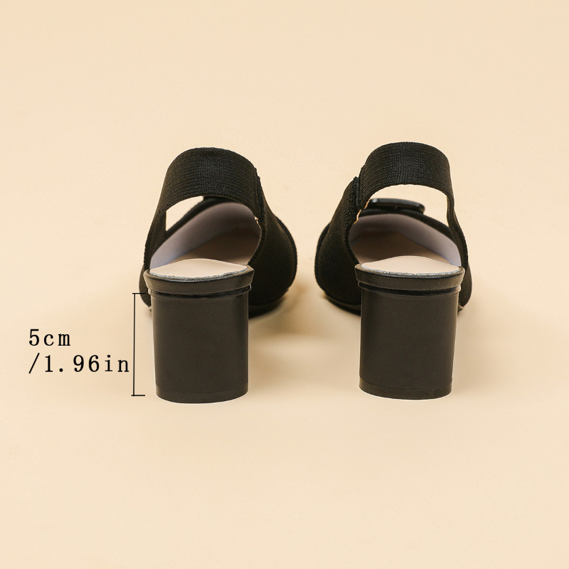 Gebreide holle sandalen met pu - Embellish Knit recensie en prijs